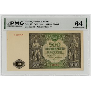 500 złotych 1946, seria I, PMG 64