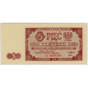 5 złotych 1948, seria BK