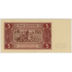 5 złotych 1948, seria BK