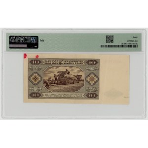 10 złotych 1948, seria A, PMG 40