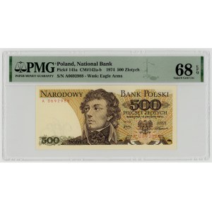 500 złotych 1974, seria A, PMG 68 EPQ