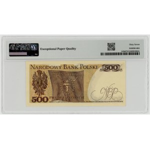 500 złotych 1976, bardzo rzadka seria AE, PMG 67 EPQ