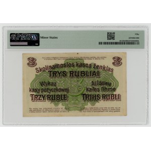 Posen/Poznań, 3 ruble 1916, seria W, PMG 50