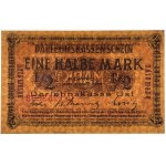 KOWNO, 1/2 marki 1918, seria C, PMG 64 EPQ