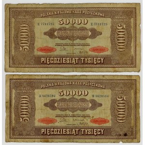 50.000 marek polskich 1922, zestaw 2 sztuk