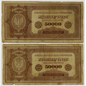 50.000 marek polskich 1922, zestaw 2 sztuk