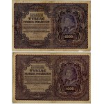 5.000 marek polskich 1920, różne serie, zestaw 7 sztuk