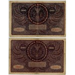 5.000 marek polskich 1920, różne serie, zestaw 7 sztuk