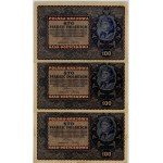 10, 20, 100 marek polskich 1919, zestaw 9 sztuk