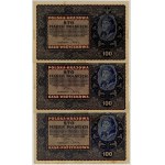 10, 20, 100 marek polskich 1919, zestaw 9 sztuk