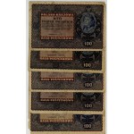 100 marek polskich 1919, zestaw 10 sztuk