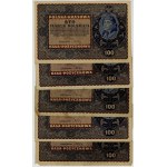 100 marek polskich 1919, zestaw 10 sztuk