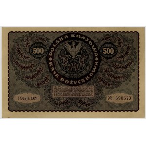 500 marek polskich 1919, I serja BN, Nr 690573