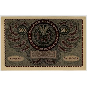 500 marek polskich 1919, I serja BN, Nr 690690