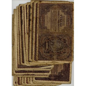 500 marek polskich 1919, różne serie, zestaw 24 sztuk