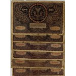 500 marek polskich 1919, różne serie, zestaw 24 sztuk