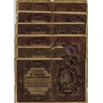 500 marek polskich 1919, różne serie, zestaw 24 sztuk