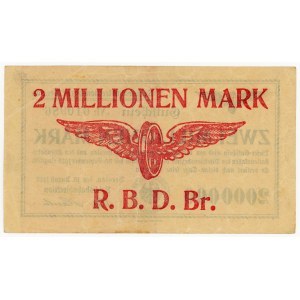 Wrocław/Breslau, Reichsbahndirektion, 2.000.000 marek 1923