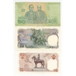 Tajlandia, 100, 50, 20, 10 bahtów, zestaw 6 sztuk