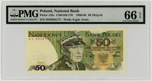 50 złotych 1988, seria HS, PMG 66 EPQ