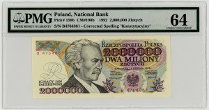 2.000.000 złotych 1992, seria B, PMG 64