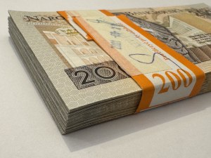 200 złotych 1994, seria DC oraz YB, Paczka Bankowa, 100 sztuk banknotów.