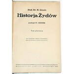 GRAETZ – HISTORJA ŻYDÓW . T. 1-9 (komplet w 5 wol.) wyd. 1929