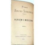 SIENKIEWICZ - OGNIEM I MIECZEM wyd. 1884r. komplet