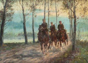 Leonard Winterowski (1868 Czerniowce - 1927 Warszawa), Patrol ułanów