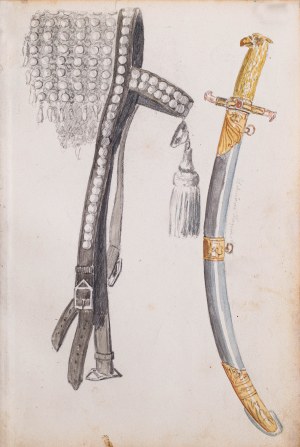Apoloniusz Kędzierski (1861 Suchedniów - 1939 Warszawa), Dwa szkice broni i wyposażenia