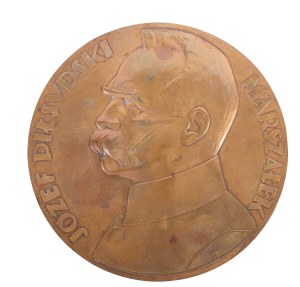 Józef Aumiller (1892-1963), Plakieta z portretem Marszałka Józefa Piłsudskiego