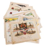 Set of 20 commemorative telegrams (11 different) from 1909-1928