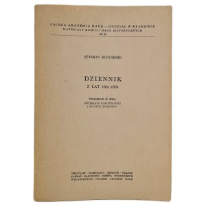 Konarski Szymon - DZIENNIK Z LAT 1831-1834 PAN 1973