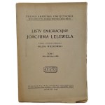 LELEWEL Joachim - EMIGRATION LETTERS Volume I-V, Krakow 1948-56.