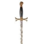 Ritual sword (flamberge) with skull symbol | USA, American