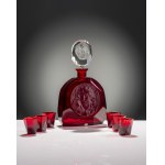 RUDOLF HLOUŠEK (CZECH / BOHEMIAN 1909 - 1992) - CARAFE AND 6 GLASSES