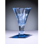 BLUE ART DECO VASE