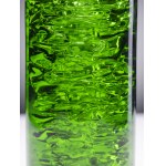 FRANTIŠEK VÍZNER (CZECH / BOHEMIAN 1936 - 2011) - METALLURGICAL VASE WITH EMERALD CORE