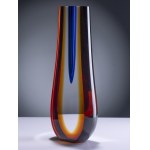 PAVEL HLAVA (CZECH / BOHEMIAN 1924 - 2003) - EDGED VASE - DROP