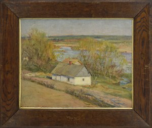Wacław DOBROWOLSKI (1890-1969), Chata nad rzeką, 1919 (?)