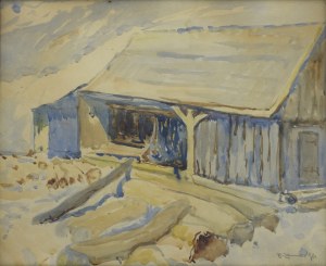 Marcin ŻARNECKI, XX w., Pejzaż z chatą, 1932