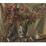 Błażej IWANOWSKI (1889-1966), Martwa natura z ptaszkami i filiżanką, 1947