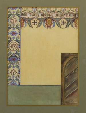 Kazimierz PUCHAŁA (1895-1986), Projekt dekoracji ściennej