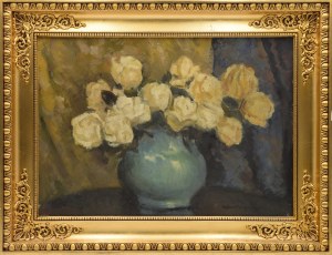 Stefan FILIPKIEWICZ (1879-1944), Żółte róże w wazonie