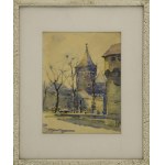 Henryk SAJDAK (1905-1995), Barbakan z wieżą Stolarską w Krakowie