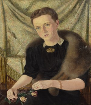 Henryk JACKOWSKI-NOSTITZ (1885-1948), Portret kobiety z różami