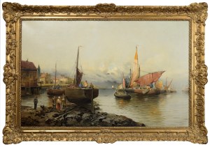 Adolf vel J. ROLLIN (Kaufmann) KAUFMAN (1848-1916), W porcie