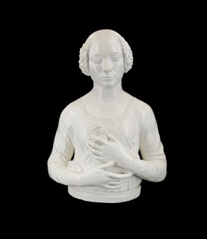 Andrea del VERROCCHIO (1435-1488) - według, Dama z bukiecikiem kwiatów
