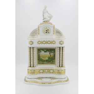 BERLIN - Royal Porcelain Manufactory (KPM), Clock in architectural case