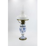 MIESNIA - Porcelain Manufactory, Oil lamp with Zwiebelmuster decoration